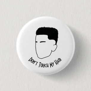 Raak mijn haar Natural Afro Hairstyle niet aan Ronde Button 3,2 Cm