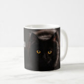 Raak mijn koffie niet aan, pouncing cat koffie mok (Voorkant rechts)