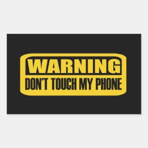 Raak mijn telefoon niet aan rechthoekige sticker