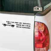 Raak mijn Toyota           niet aan... Bumpersticker (Op Truck)