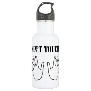 Raak niet aan waterfles 