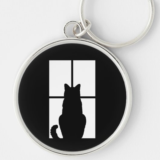 Raam Kat Klik om de kleur van de achtergrond aan t Sleutelhanger (Voorkant)