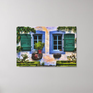 Raam op Zwitserland - Oude Europese Boerderij Canvas Afdruk