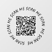 Raamfolie - Uw QR-code Scan Me Raamsticker (Vel)