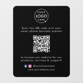 Raamfolie voor bedrijven | QR-code vinyl sticker b (Vel)