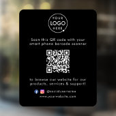 Raamfolie voor bedrijven | QR-code vinyl sticker b