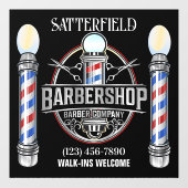 Raamfolie voor kapperszaak raamsticker (Vel)