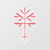 Raamklemmen met een rode dop raamsticker (Vel)