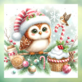 Raamklemming van de kerstuil raamsticker (Vel 3)