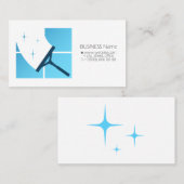 Raamreiniging met schraper visitekaartje (Voorkant / Achterkant)