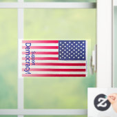 Raamsluiting met verticale afbeelding van "Support Raamsticker (Huis)