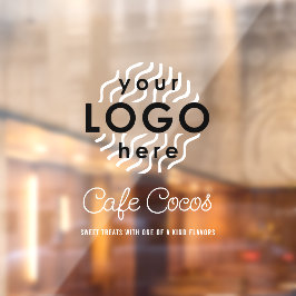 Raamsticker voor café