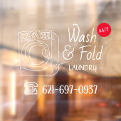 Raamsticker wasdienst (Vel 2)