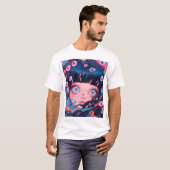Raar griezelig schattig anime meisje t-shirt (Voorkant volledig)