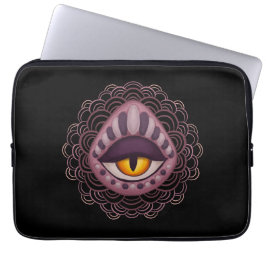 Raar grillig spookachtig oog laptop sleeve