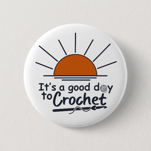 raar haakwerk ronde button 5,7 cm (Voorkant)