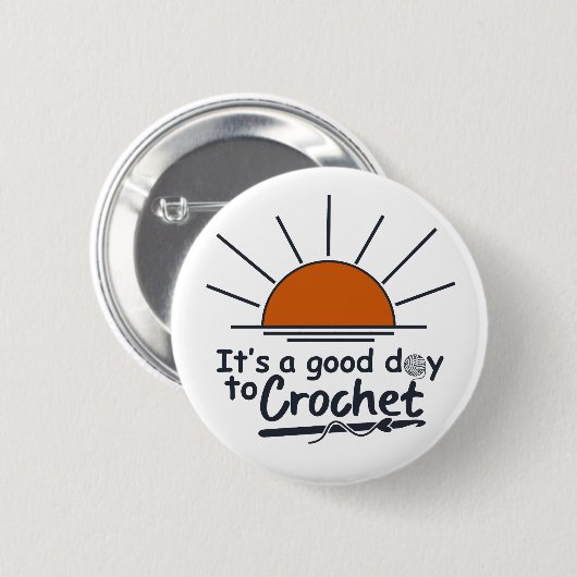 raar haakwerk ronde button 5,7 cm (Voorkant /achterkant)