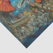 Raar onder het Zee Cartoon Kinder collage decoupag Tissuepapier (Detail)