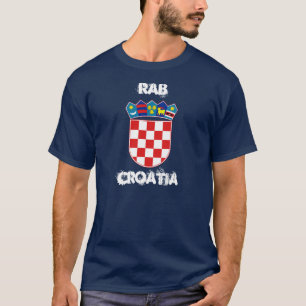 Rab, Kroatië met wapenmantel T-shirt