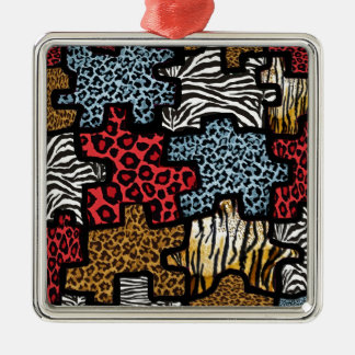 RAB Rockabilly Animal Print Puzzle Metalen Ornament