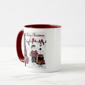 RAB Rockabilly Cerise Noël Père Noël Cadeaux Mug (Devant gauche)