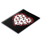 RAB Rockabilly Cherries Leopard Print Heart Notitieboek (Linkerzijde)