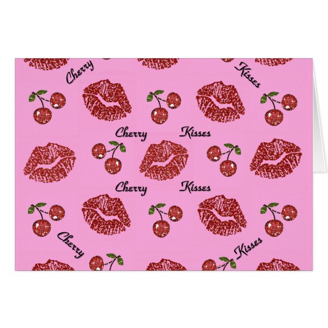RAB Rockabilly Cherry Kisses op roze (Voorkant Horizontaal)