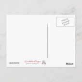 RAB Rockabilly Cherry Kisses op roze Briefkaart (Achterkant)