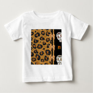 RAB Rockabilly Gold Leopard Print Sugar Skulls