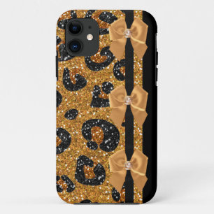 RAB Rockabilly Goud Luipaardprint Suiker Schedels iPhone 11 Hoesje