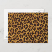 RAB Rockabilly Leopard Print Brown Gold Briefkaart (Voorkant / Achterkant)