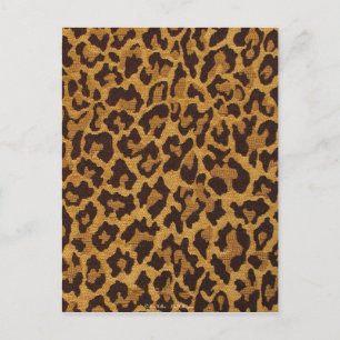 RAB Rockabilly Leopard Print Brown Gold Briefkaart