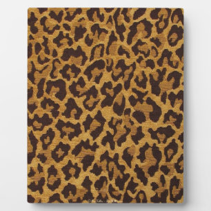 RAB Rockabilly Leopard Print Brown Gold Fotoplaat