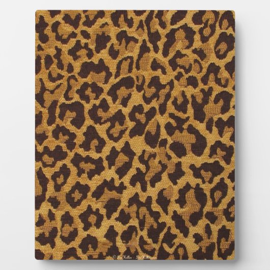 RAB Rockabilly Leopard Print Brown Gold Fotoplaat (Voorkant)