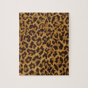 RAB Rockabilly Leopard Print Brown Gold Legpuzzel
