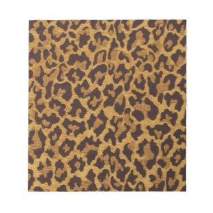 RAB Rockabilly Leopard Print Brown Gold Notitieblok