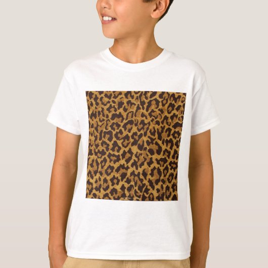 RAB Rockabilly Leopard Print Brown Gold T-shirt (Voorkant)