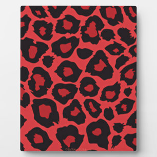 RAB Rockabilly Leopard Print Red Black Fotoplaat