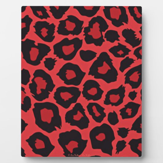 RAB Rockabilly Leopard Print Red Black Fotoplaat (Voorkant)