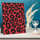 RAB Rockabilly Leopard Print Red Black Fotoplaat (Zijkant)