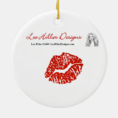 RAB Rockabilly Leopard Print Red Black Keramisch Ornament (Achterkant)