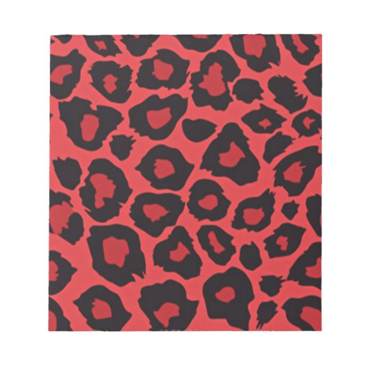 RAB Rockabilly Leopard Print Red Black Notitieblok (Voorkant)