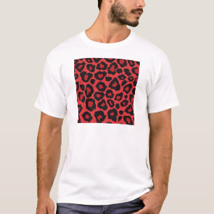 RAB Rockabilly Leopard Print Red Black T-shirt