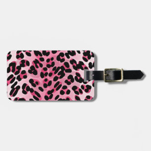 RAB Rockabilly Pink Cheetah Print Bagagelabel