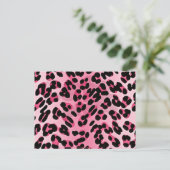 RAB Rockabilly Pink Cheetah Print Briefkaart (Staand voorkant)