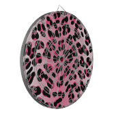 RAB Rockabilly Pink Cheetah Print Dartbord (Voorkant Links)