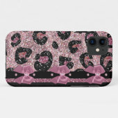 RAB Rockabilly Pink Leopard Print Ribbon Bows Case-Mate iPhone Case (Achterkant (horizontaal))