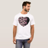 RAB Rockabilly Pink Leopard Print Ribbon Bows T-shirt (Voorkant volledig)