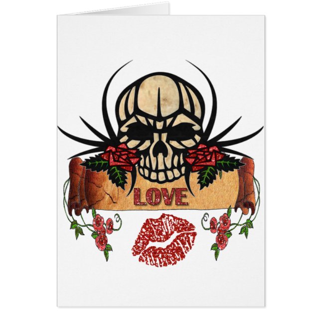 RAB Rockabilly Skull Rozen Love Lipstick (Voorkant)