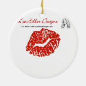 RAB Rockabilly Sugar Skull op Zebra Print Keramisch Ornament (Achterkant)